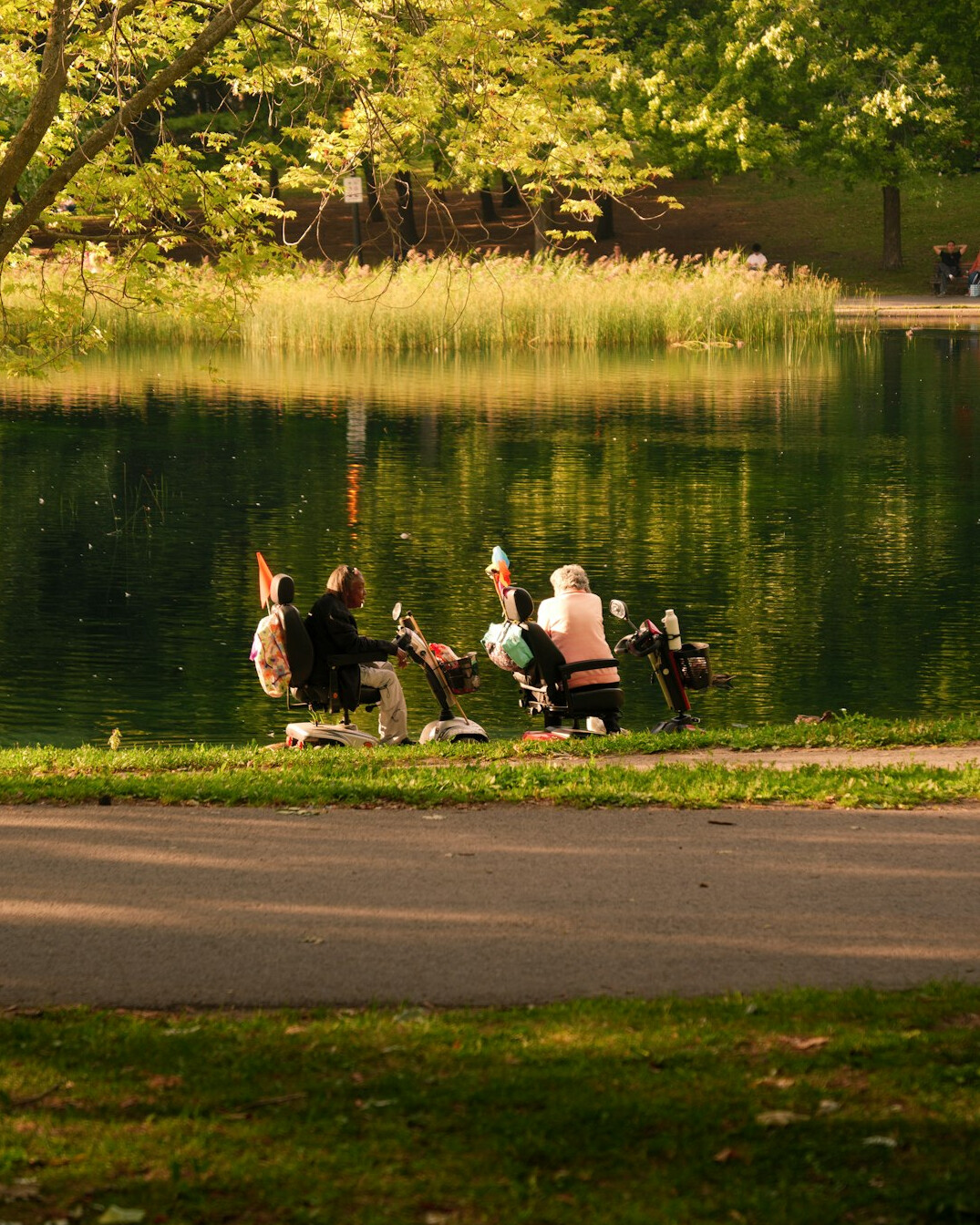 senior couple relaxing outdoors