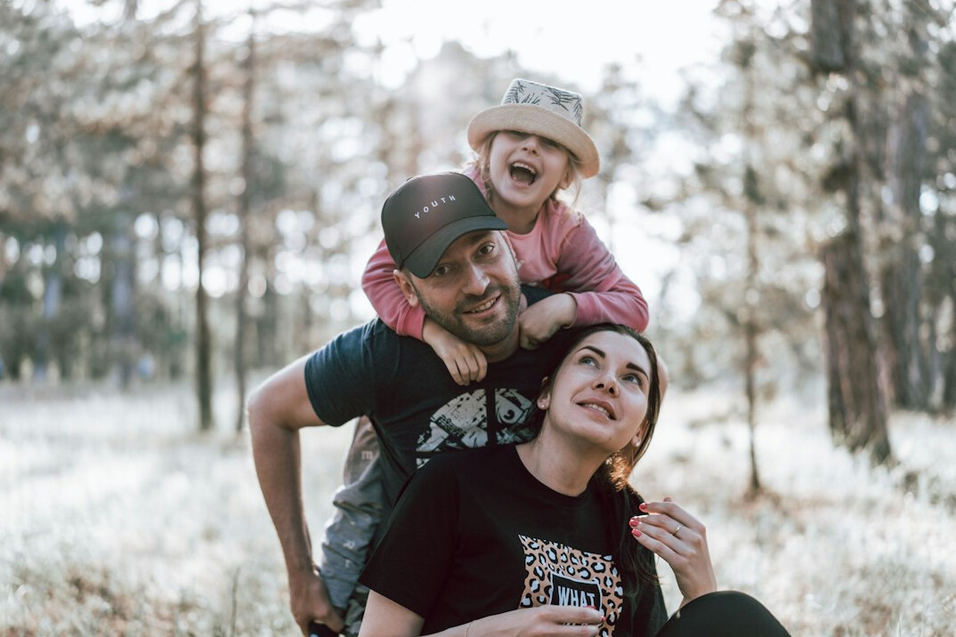 Happy family spending time outdoors