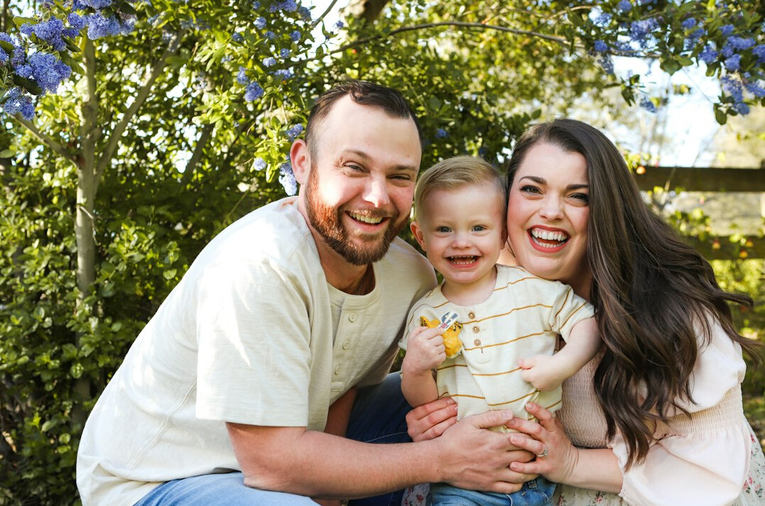 happy family outdoors